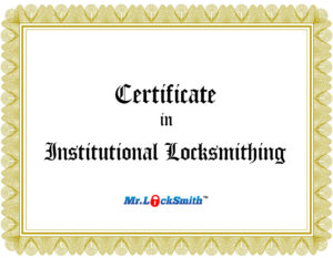 Certificate in Insitutional Locksmithing